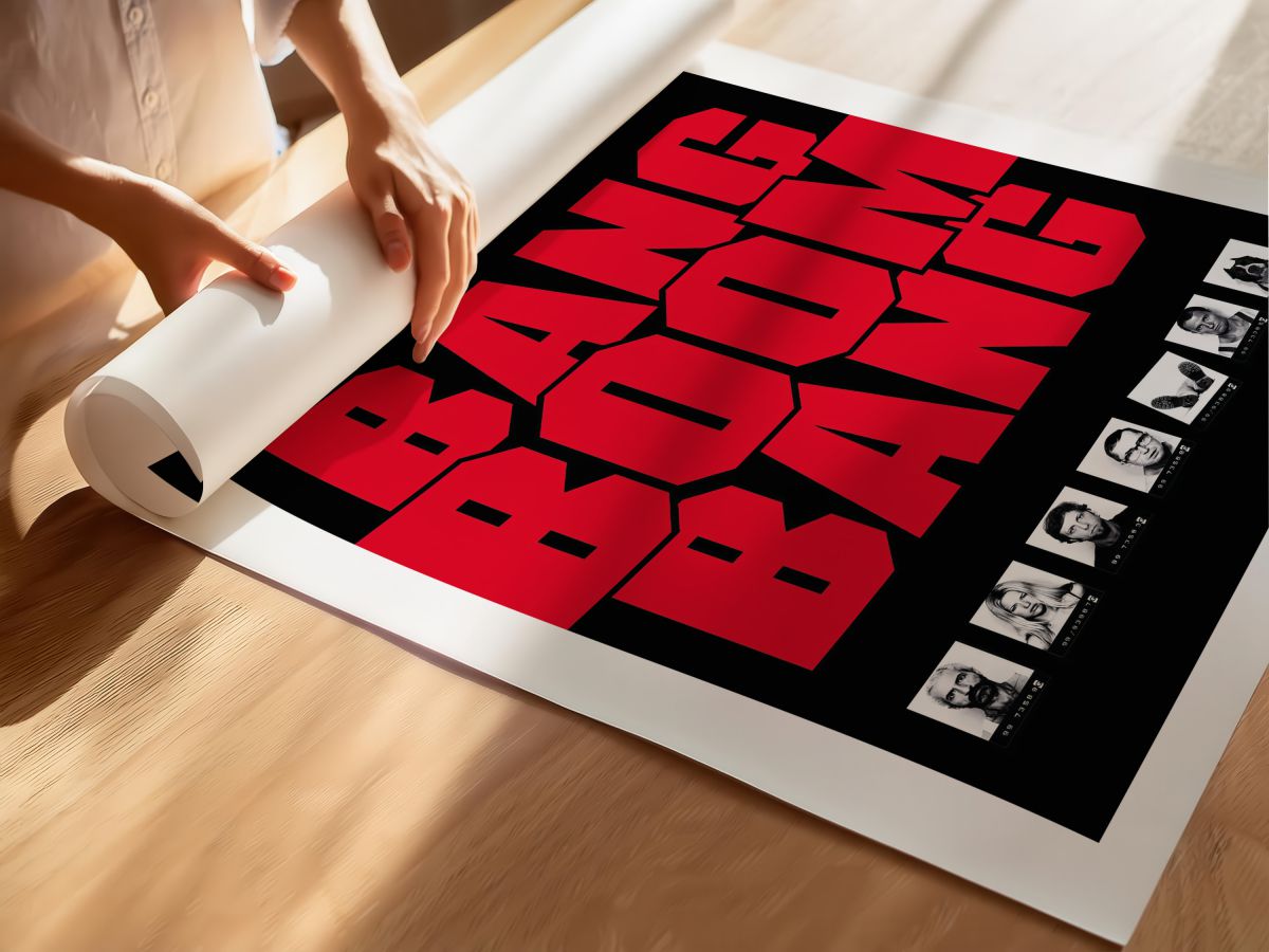 Bang Boom Bang (1999) Film Posteri, rulo yapılmış çerçevesiz poster