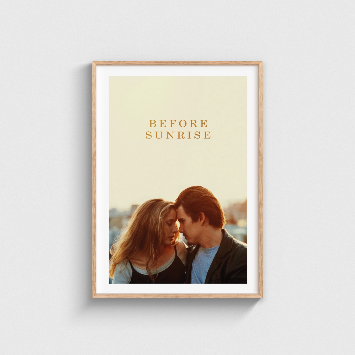 Before Sunrise film posteri, ahşap çerçeveli tablo