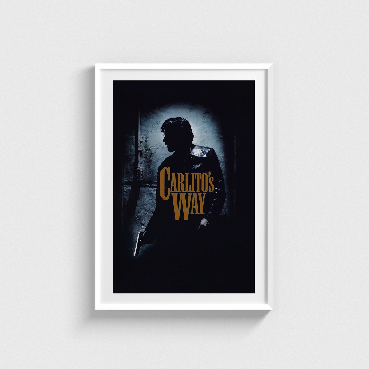 Carlito's Way film posteri, beyaz çerçeveli tablo
