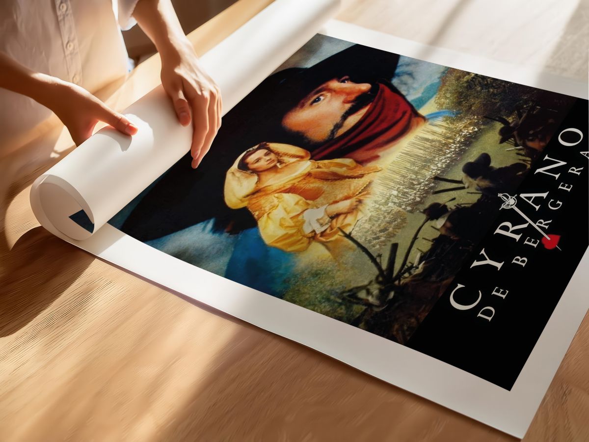 Cyrano de Bergerac (1990) Film Posteri, rulo yapılmış çerçevesiz poster