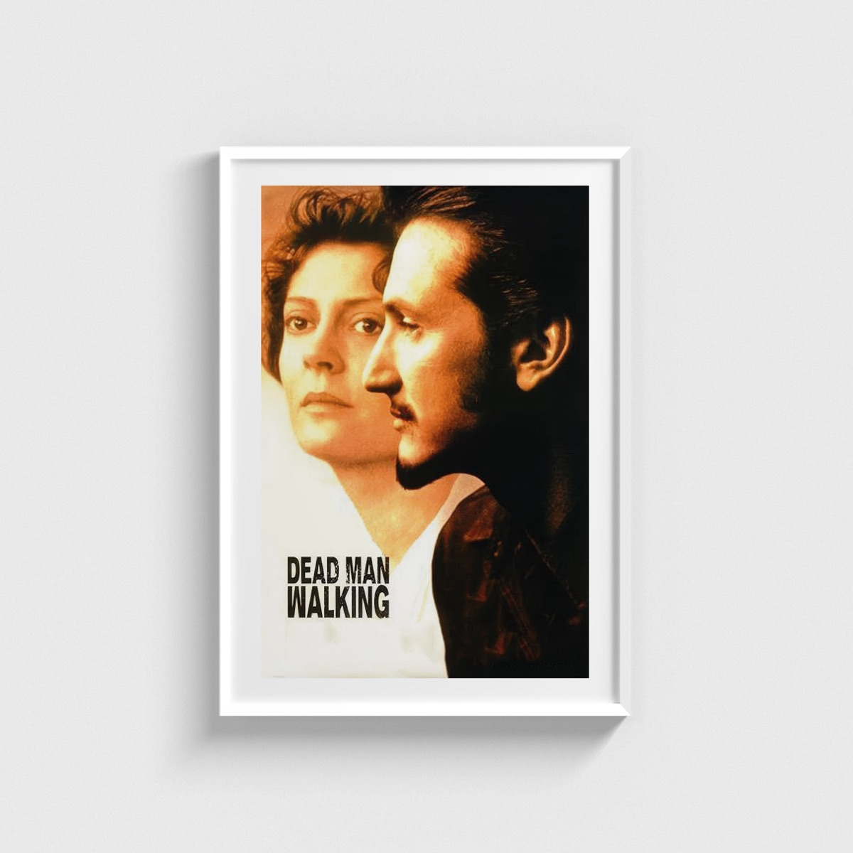 Dead Man Walking film posteri, beyaz çerçeveli tablo