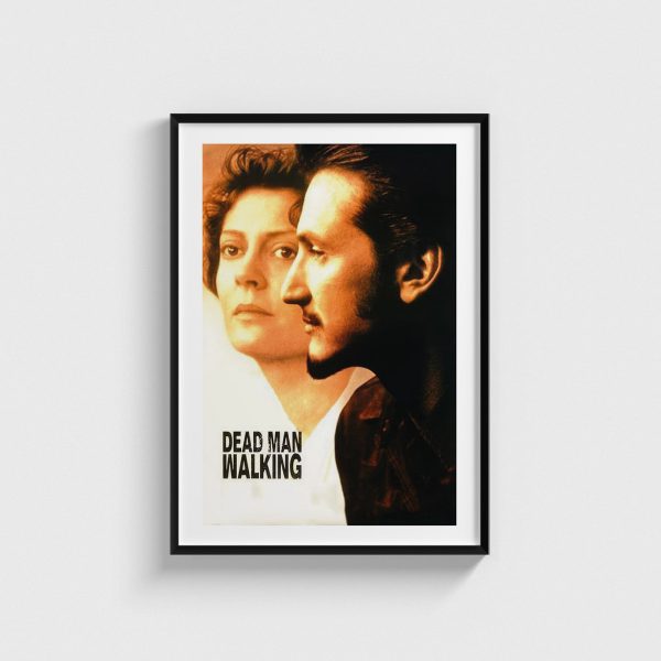 Dead Man Walking film posteri, siyah çerçeveli tablo