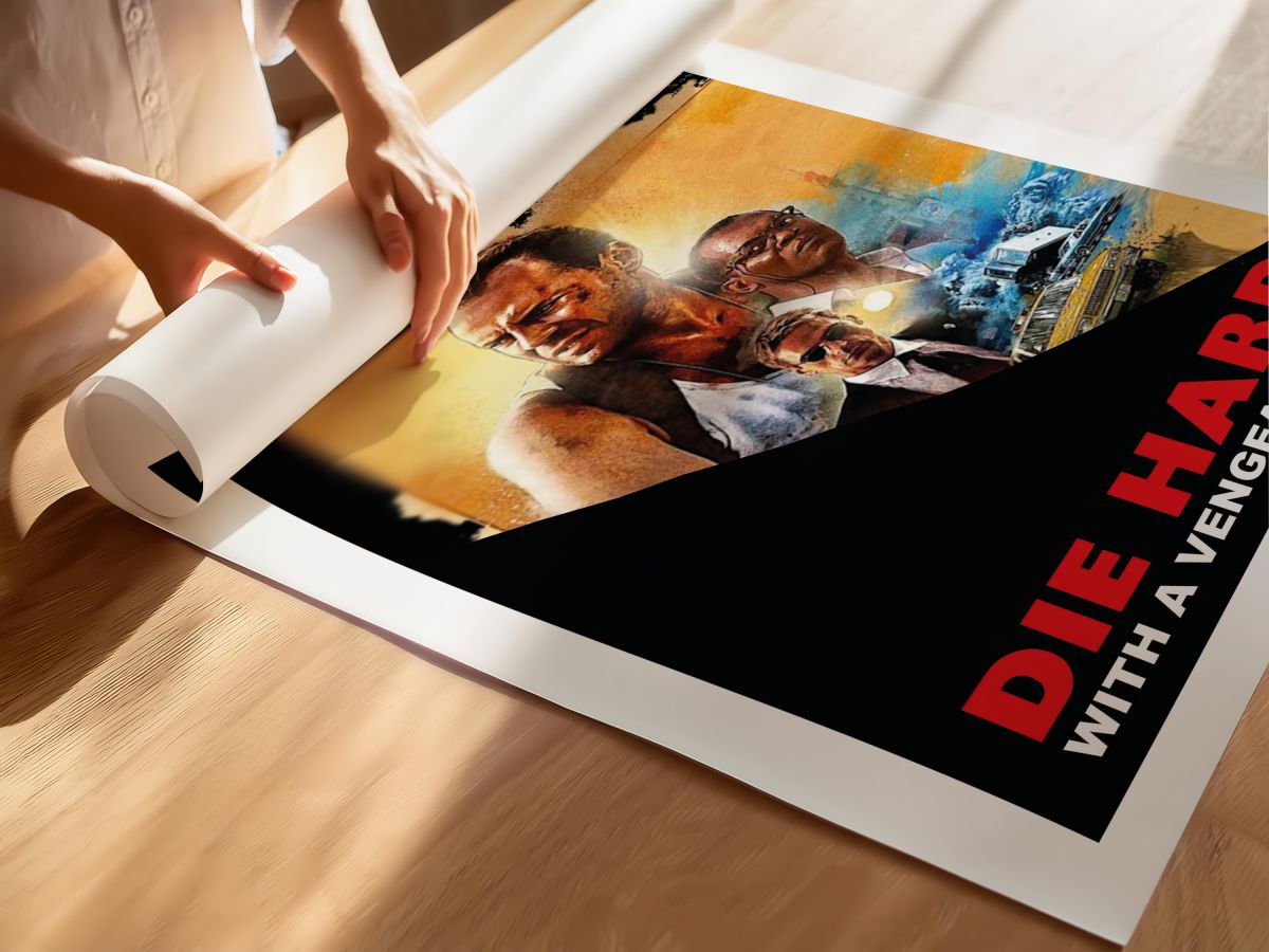 Die Hard with a Vengeance (1995) Film Posteri, rulo yapılmış çerçevesiz poster