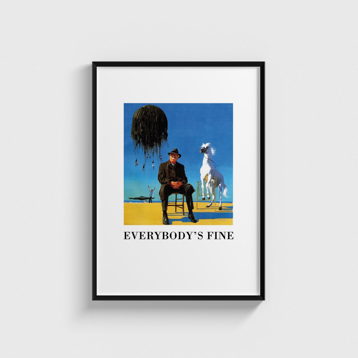 Everybody's Fine film posteri, siyah çerçeveli tablo