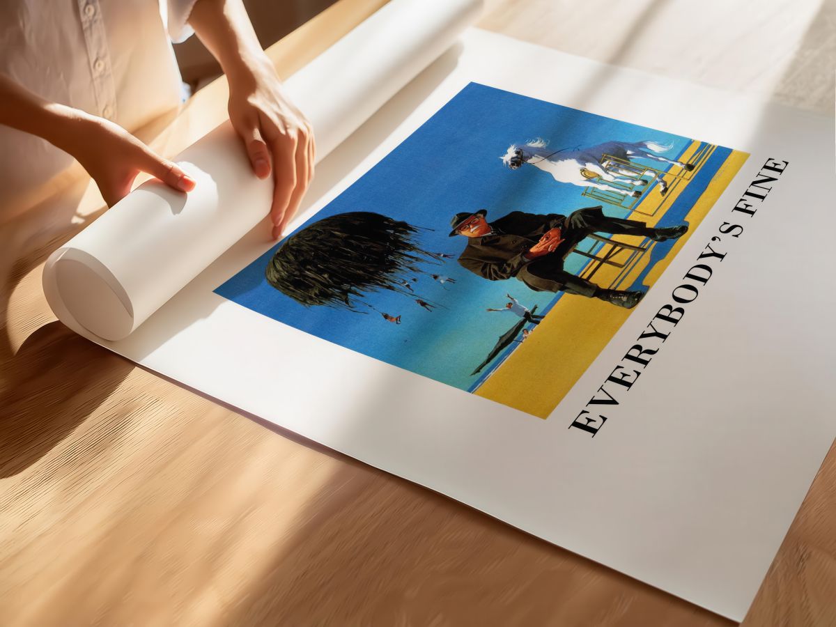 Everybody’s Fine (1990) Film Posteri, rulo yapılmış çerçevesiz poster