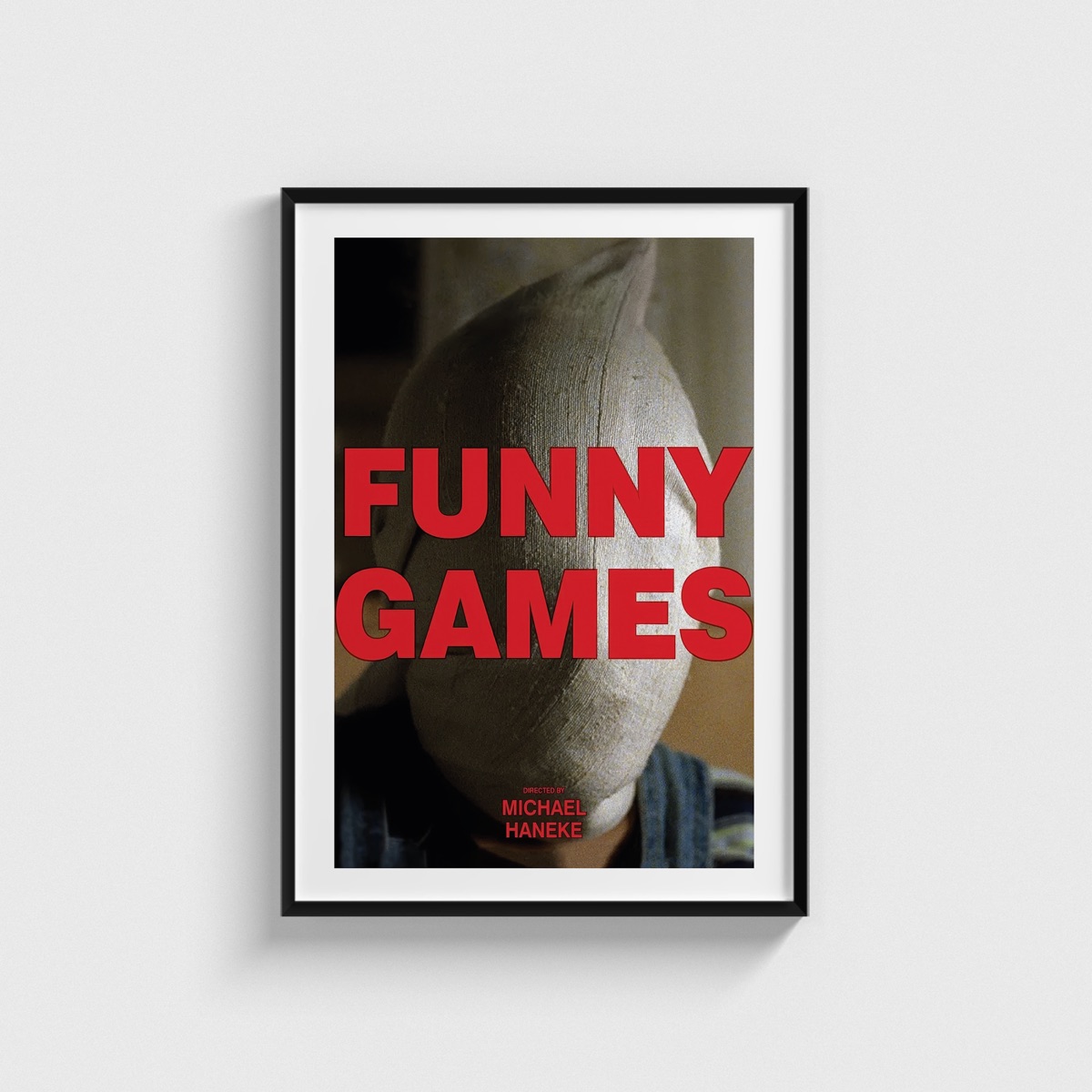 Funny Games film posteri, siyah çerçeveli tablo