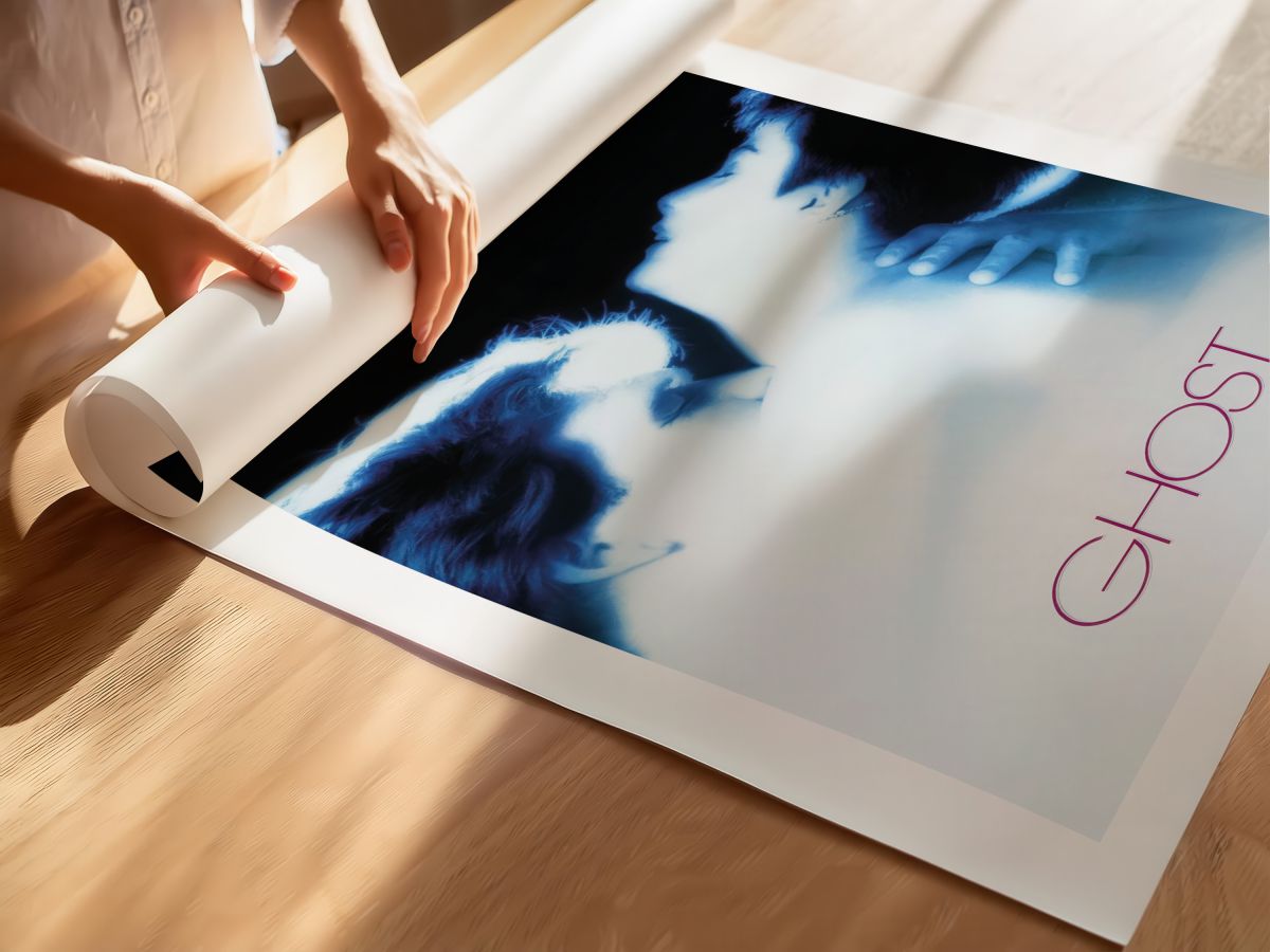 Ghost (1990) Film Posteri, rulo yapılmış çerçevesiz poster