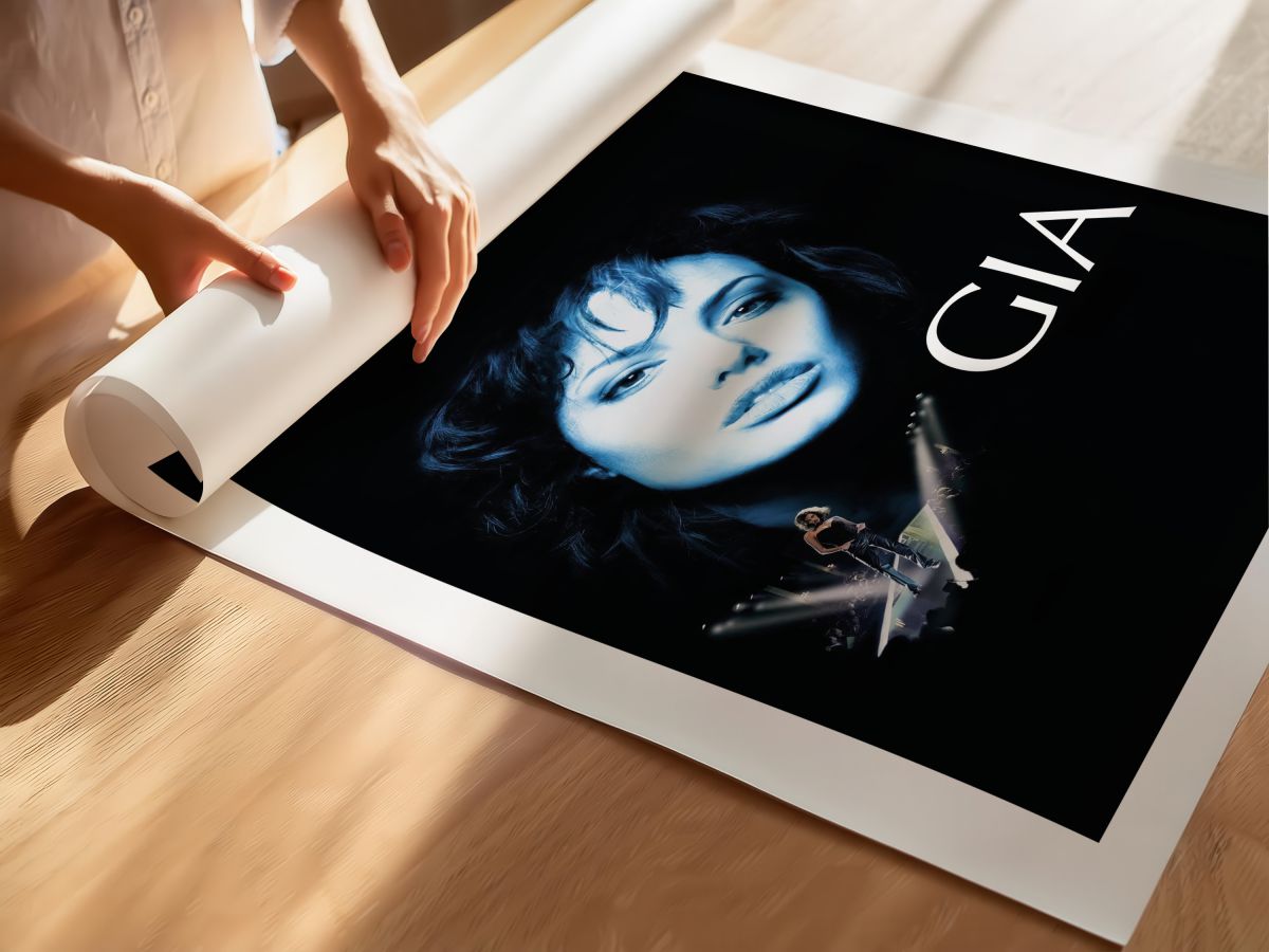 Gia (1998) Film Posteri, rulo yapılmış çerçevesiz poster