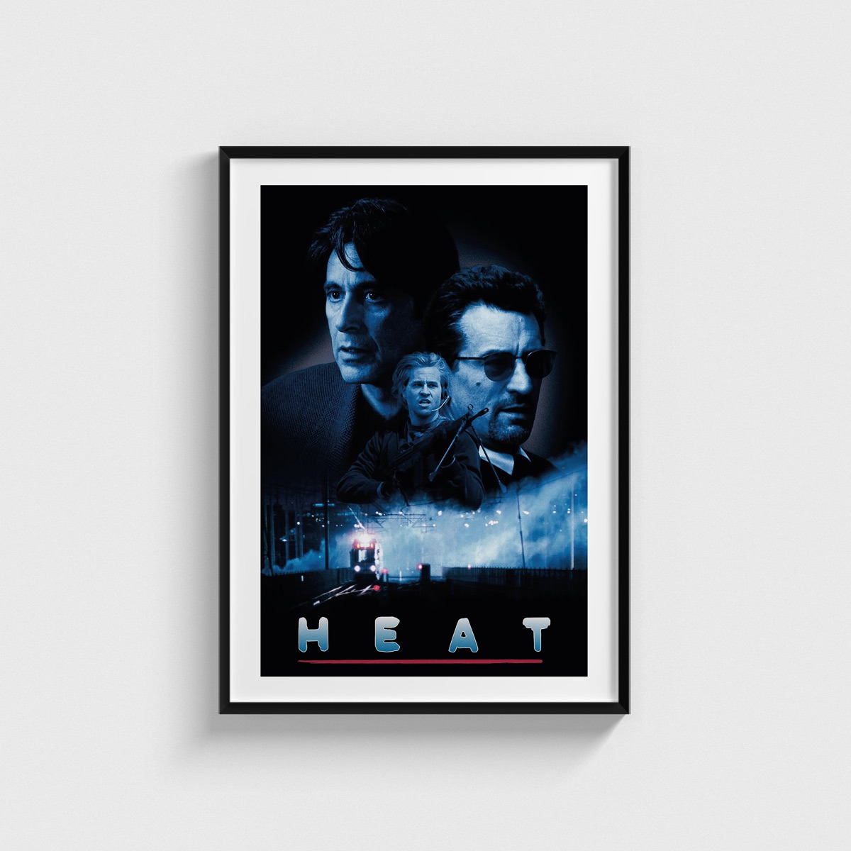 Heat film posteri, siyah çerçeveli tablo