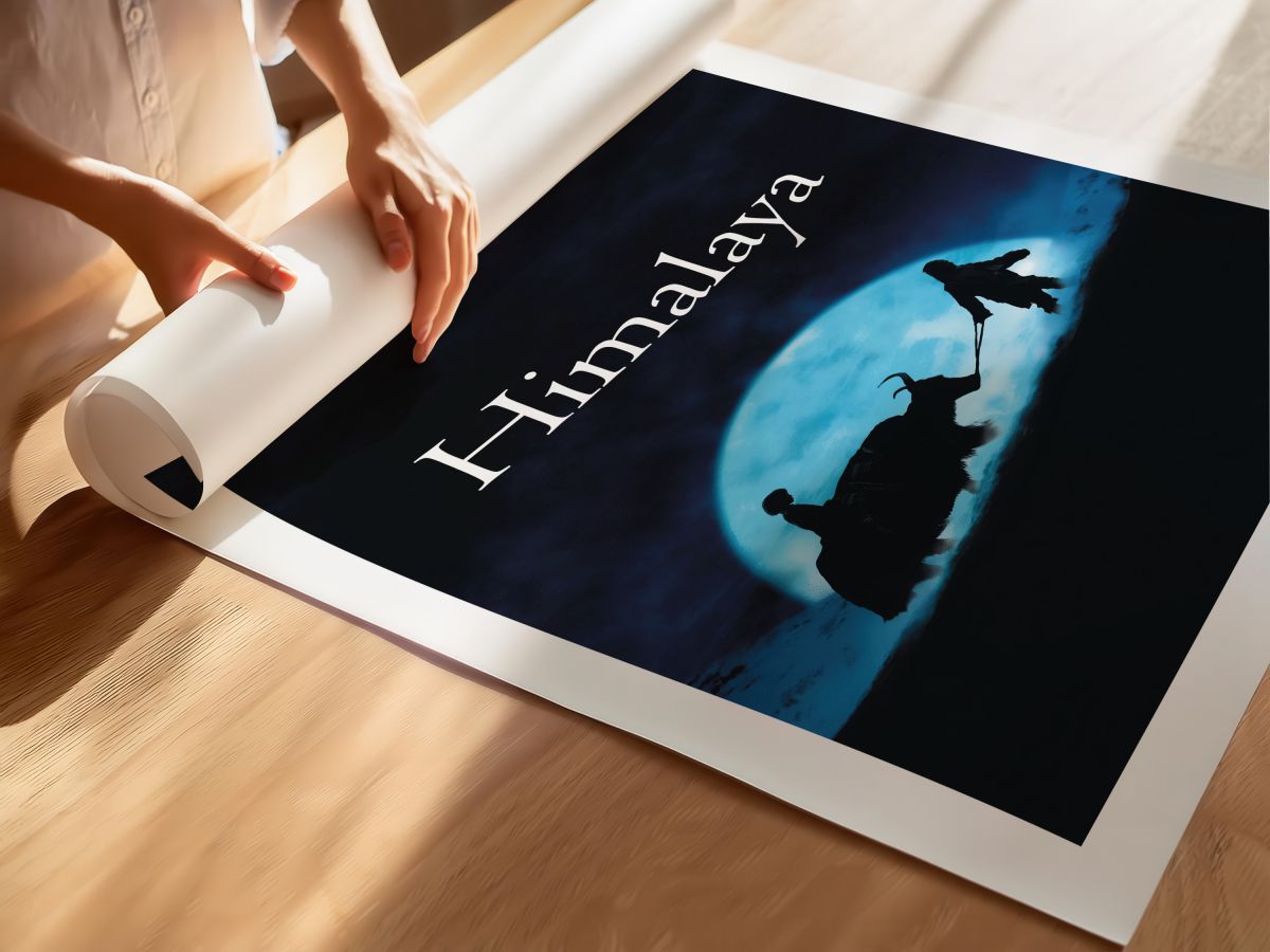 Himalaya (1999) Film Posteri, rulo yapılmış çerçevesiz poster