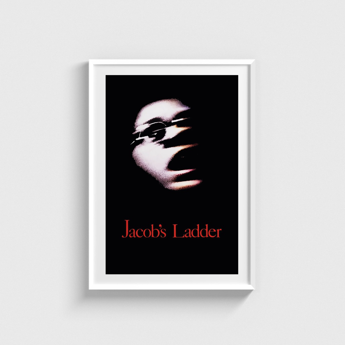 Jacob's Ladder film posteri, beyaz çerçeveli tablo