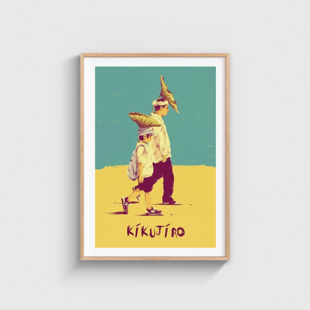 Kikujiro film posteri, ahşap çerçeveli tablo