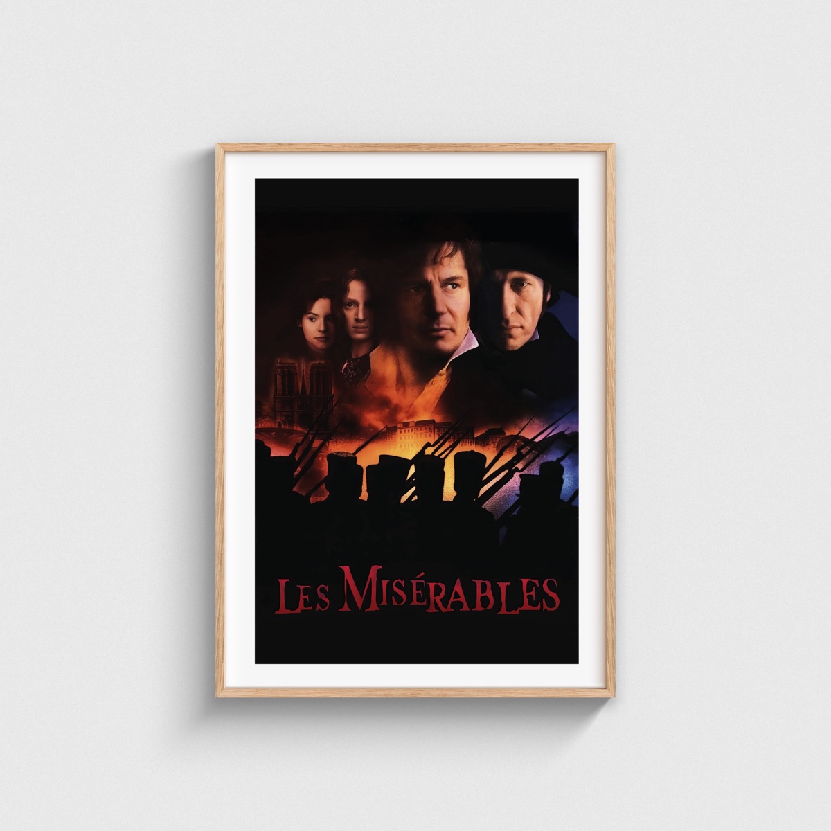 Les Misérables film posteri, ahşap çerçeveli tablo