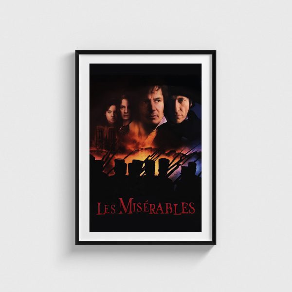 Les Misérables film posteri, siyah çerçeveli tablo