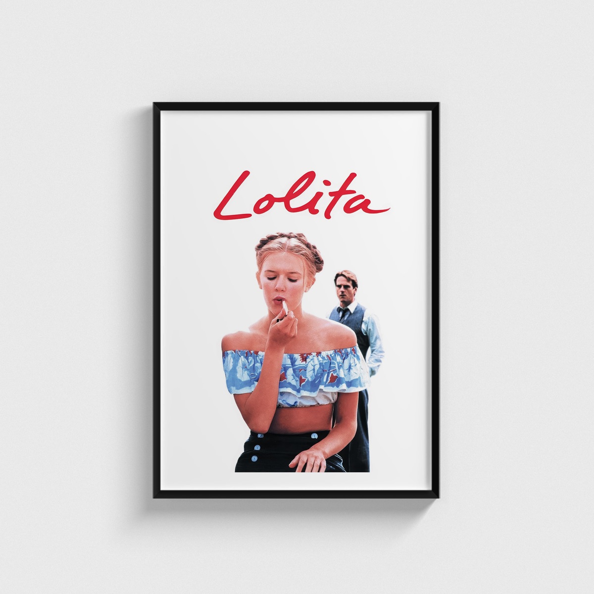 Lolita (1997) film posteri, siyah çerçeveli tablo