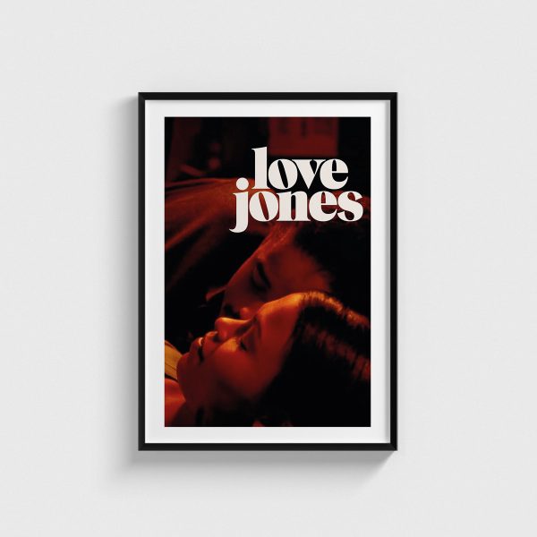 Love Jones film posteri, siyah çerçeveli tablo