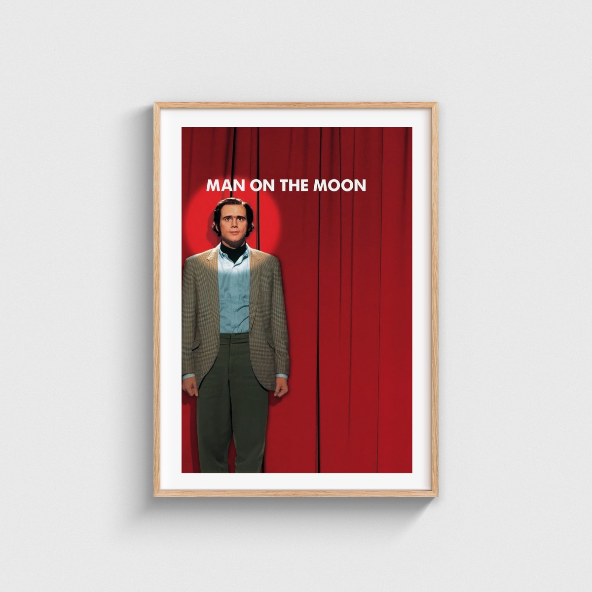 Man on the Moon film posteri, ahşap çerçeveli tablo