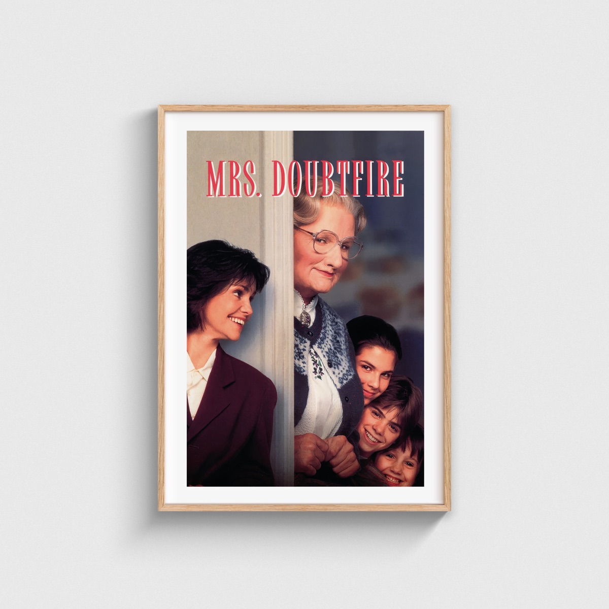 Mrs. Doubtfire film posteri, ahşap çerçeveli tablo