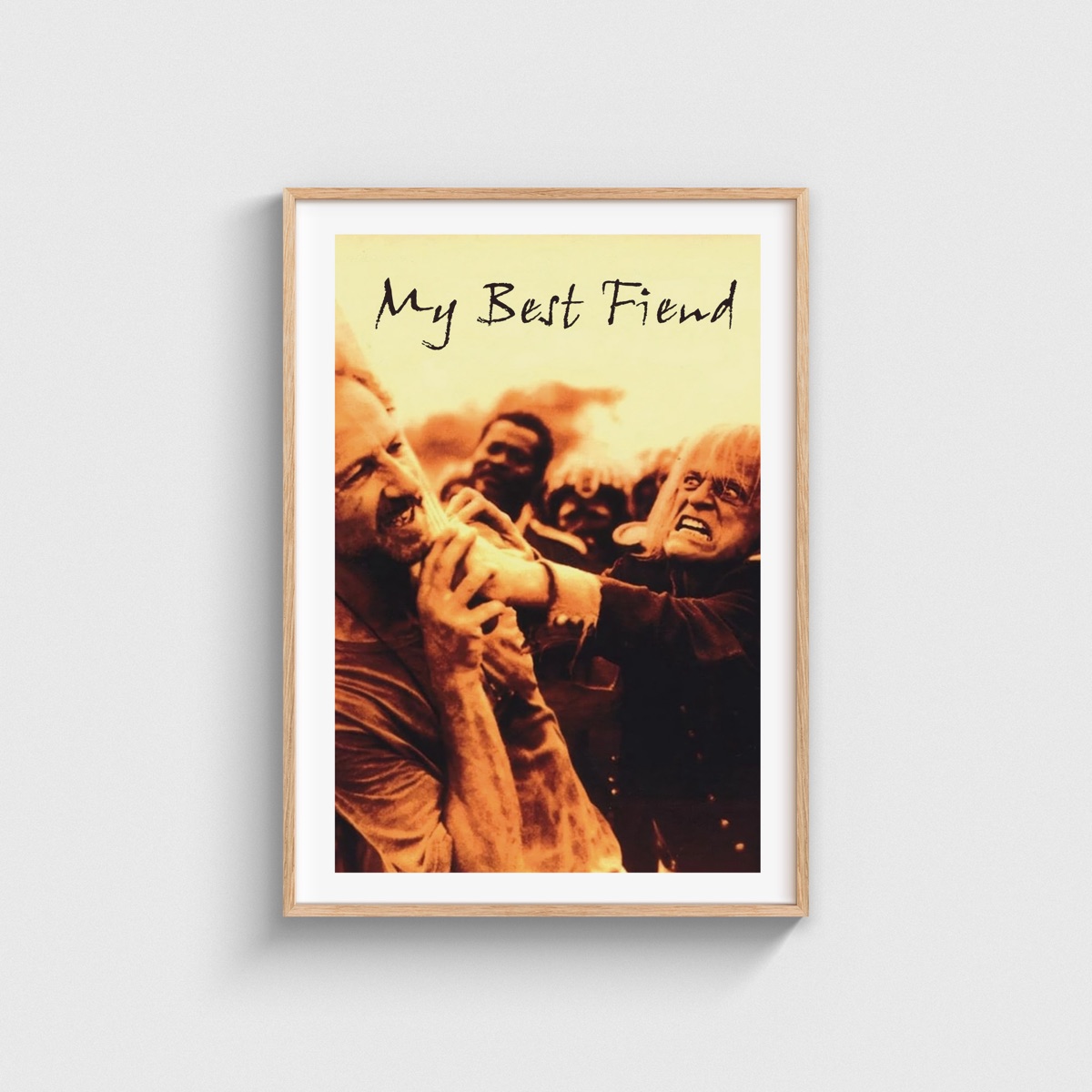 My Best Fiend film posteri, ahşap çerçeveli tablo