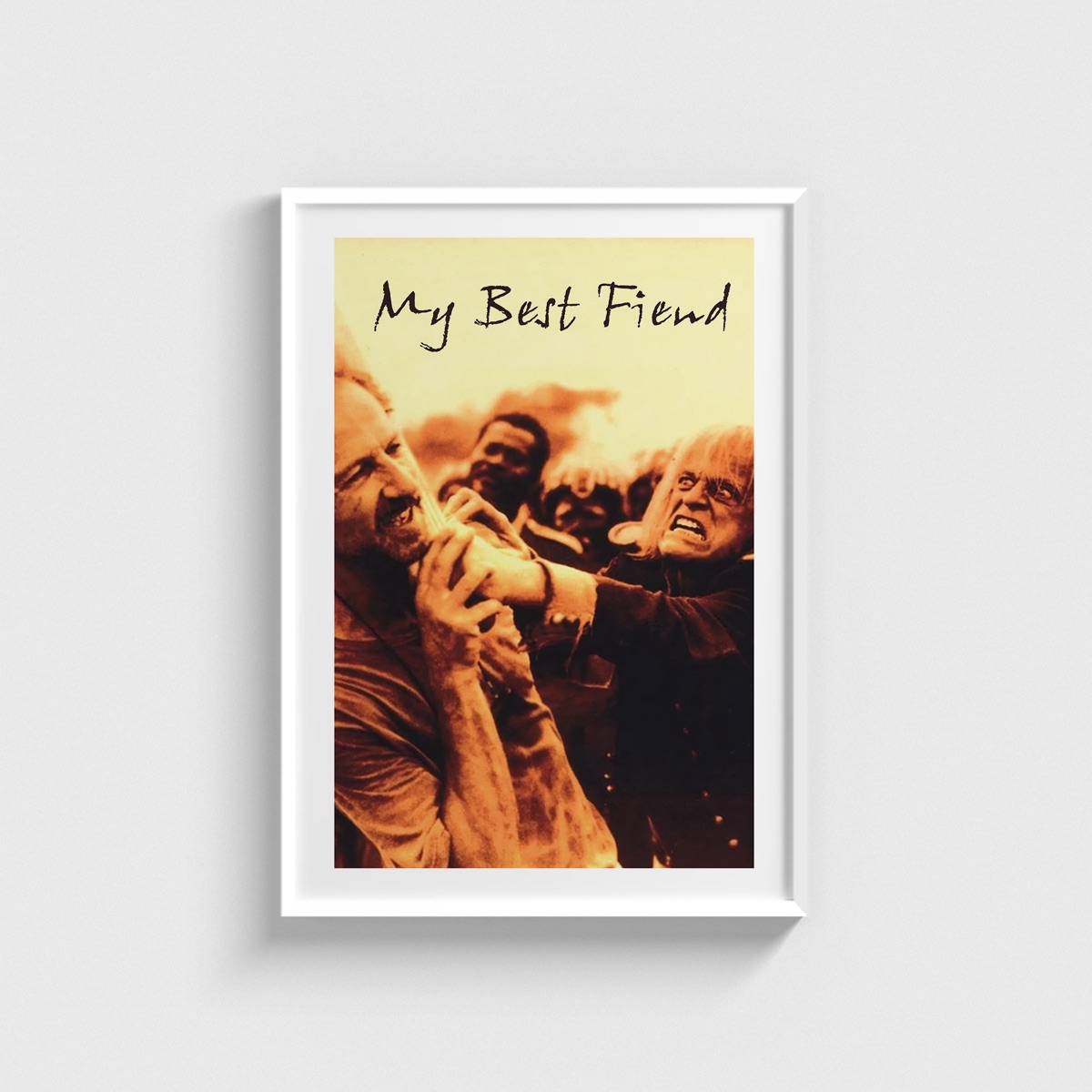 My Best Fiend film posteri, beyaz çerçeveli tablo