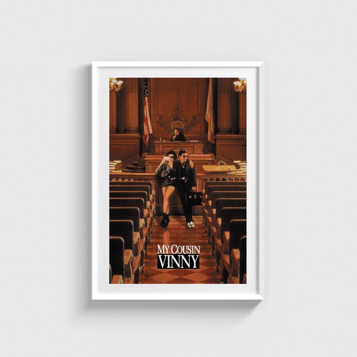 My Cousin Vinny film posteri, beyaz çerçeveli tablo