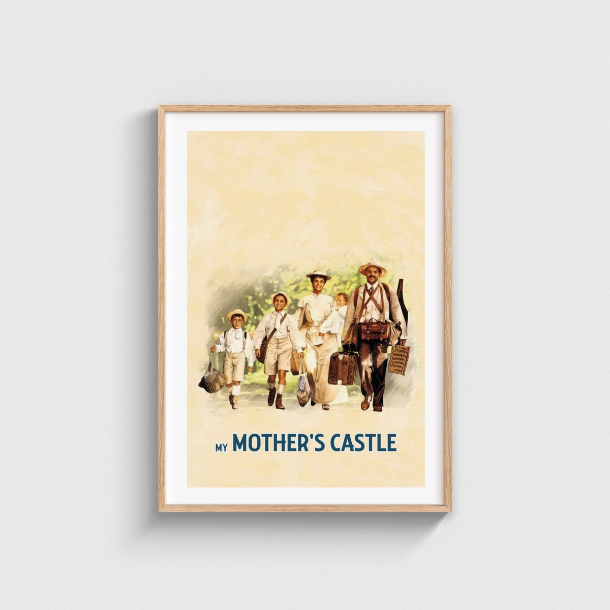 My Mother's Castle film posteri, ahşap çerçeveli tablo