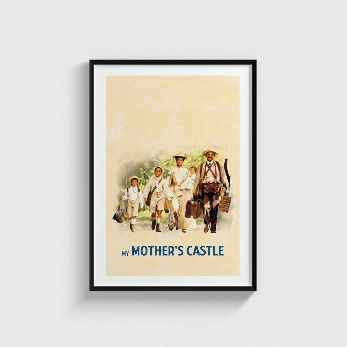 My Mother's Castle film posteri, siyah çerçeveli tablo