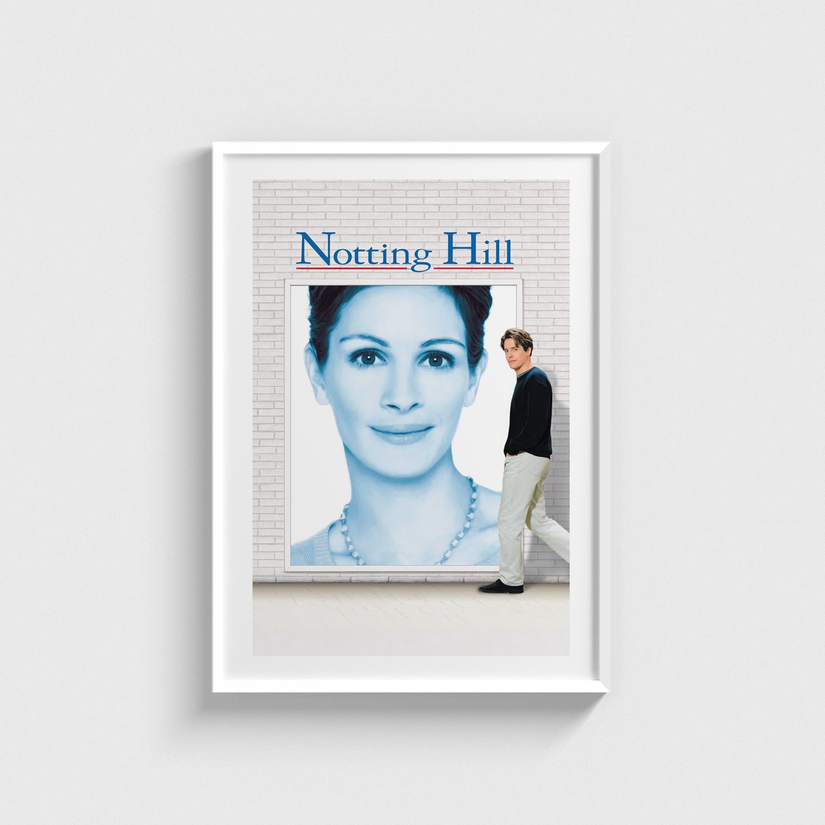 Notting Hill film posteri, beyaz çerçeveli tablo
