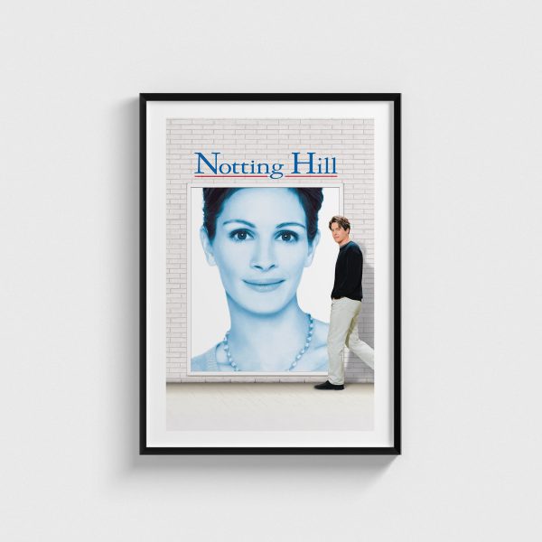 Notting Hill film posteri, siyah çerçeveli tablo
