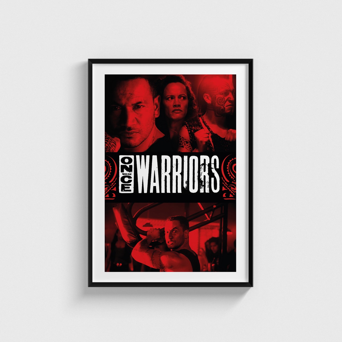 Once Were Warriors film posteri, siyah çerçeveli tablo
