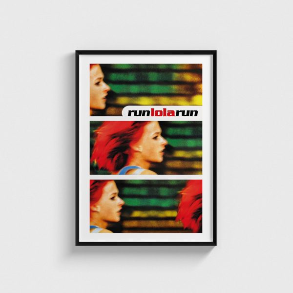 Run Lola Run film posteri, siyah çerçeveli tablo