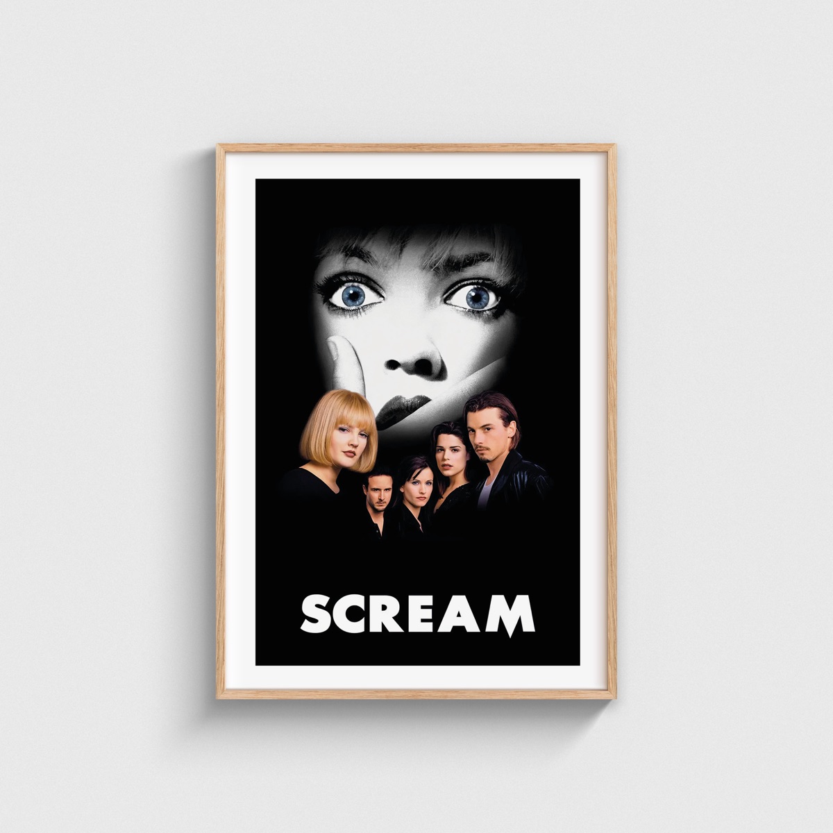 Scream film posteri, ahşap çerçeveli tablo