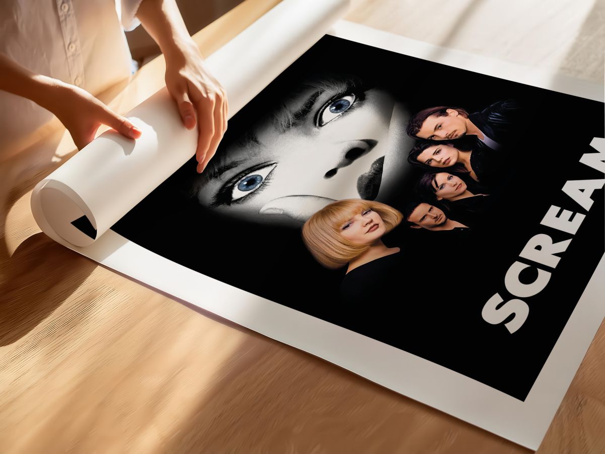 Scream (1996) Film Posteri, rulo yapılmış çerçevesiz poster