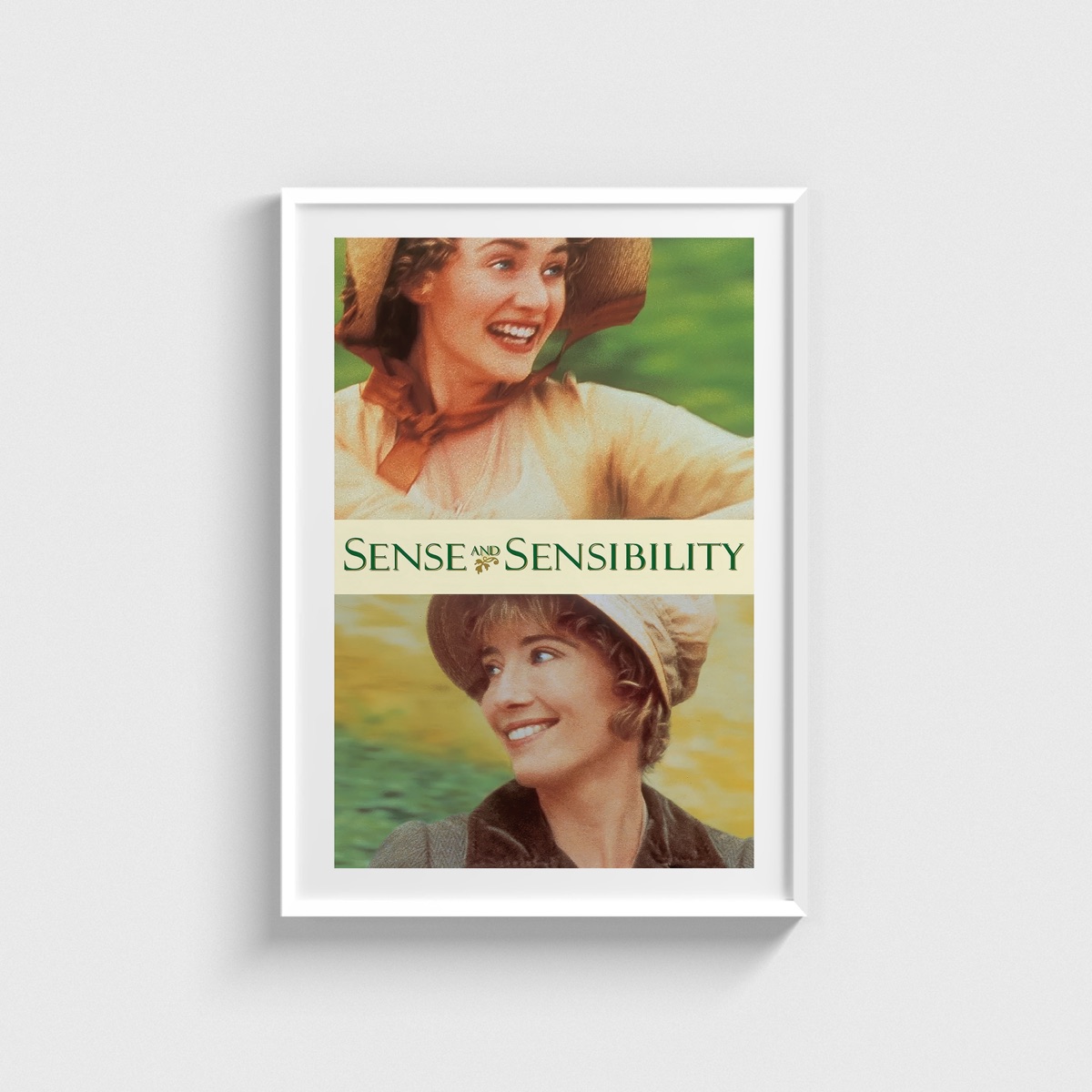 Sense and Sensibility film posteri, beyaz çerçeveli tablo