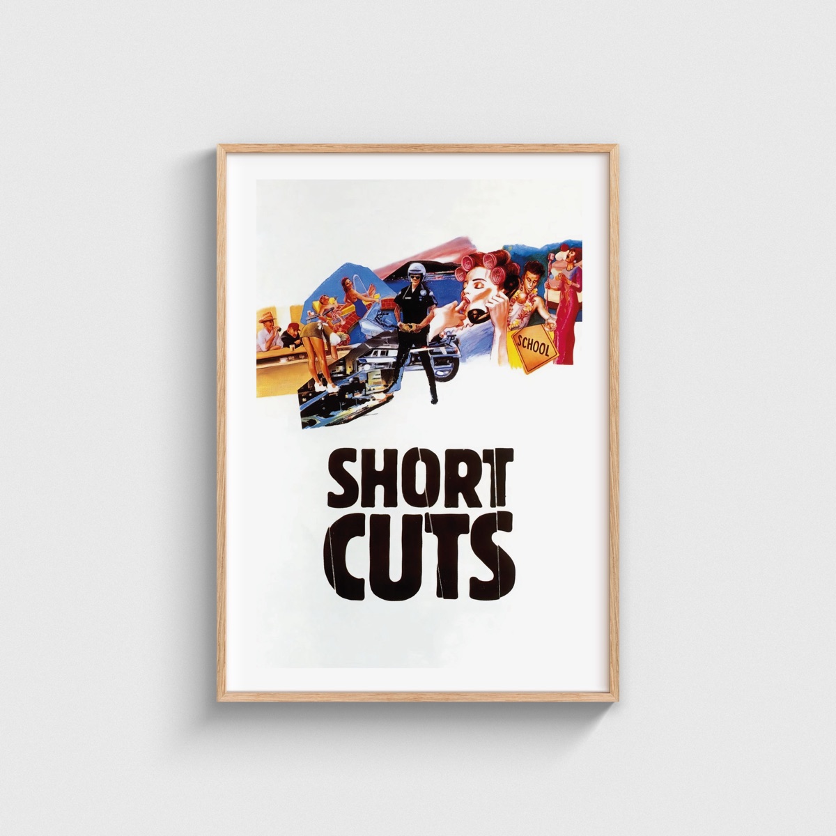 Short Cuts film posteri, ahşap çerçeveli tablo