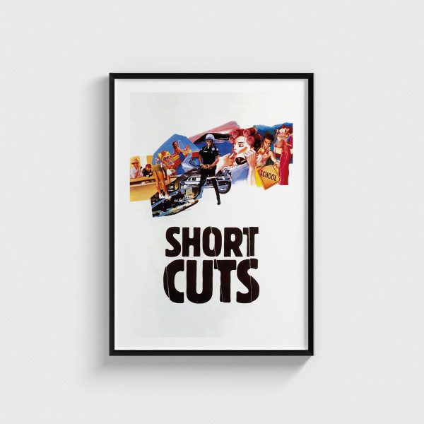 Short Cuts film posteri, siyah çerçeveli tablo