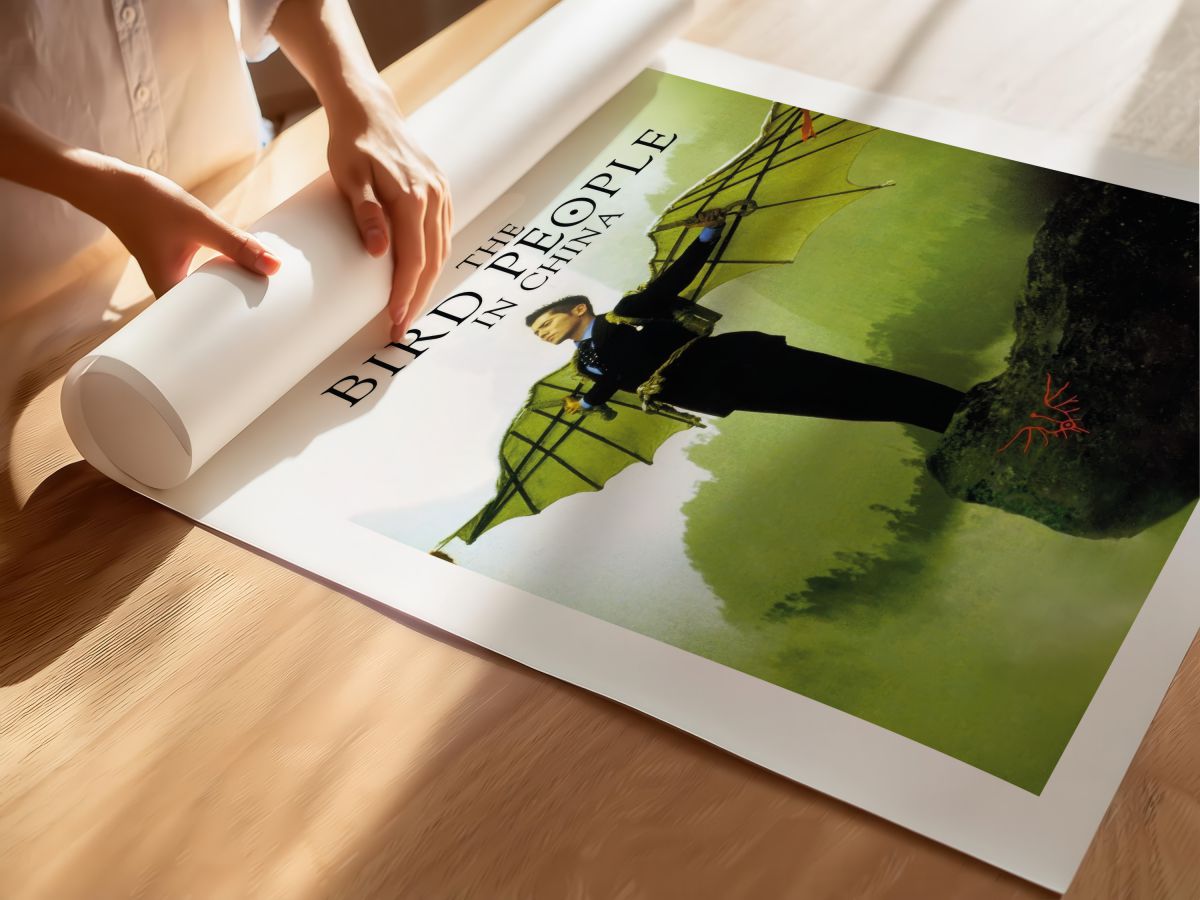 The Bird People in China (1998) Film Posteri, rulo yapılmış çerçevesiz poster