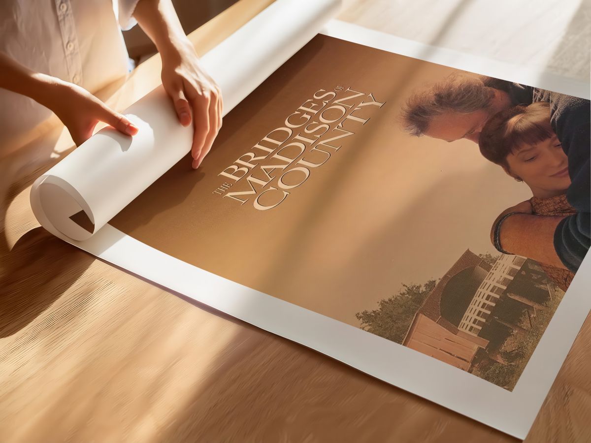 The Bridges of Madison County (1995) Film Posteri, rulo yapılmış çerçevesiz poster