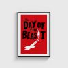 The Day of the Beast film posteri, siyah çerçeveli tablo