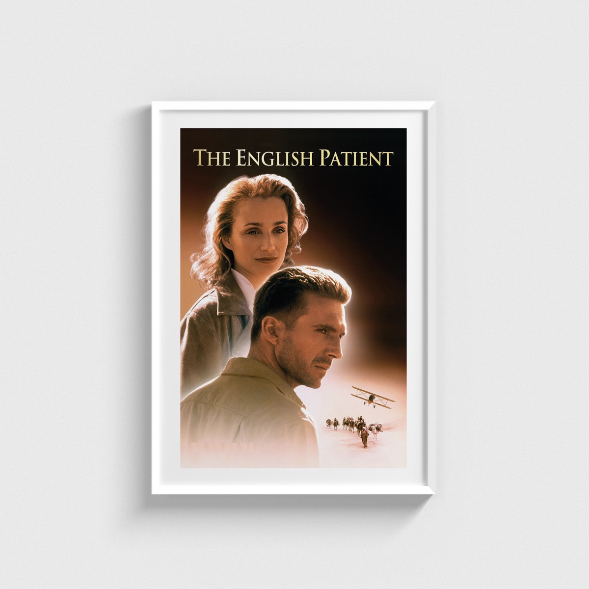 The English Patient film posteri, beyaz çerçeveli tablo
