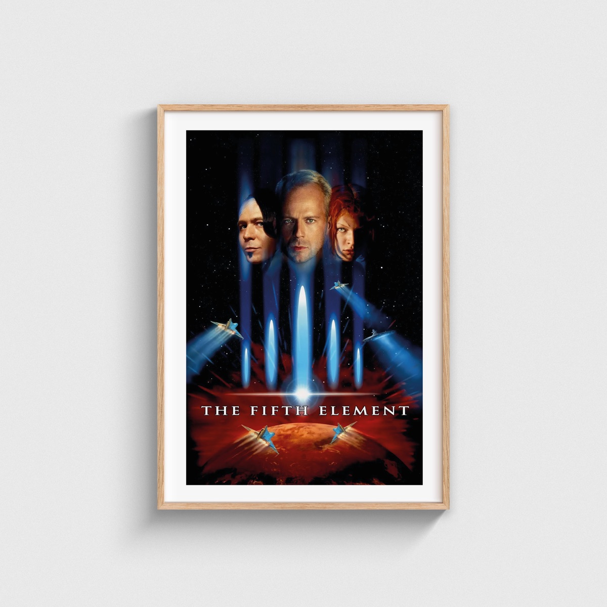The Fifth Element film posteri, ahşap çerçeveli tablo