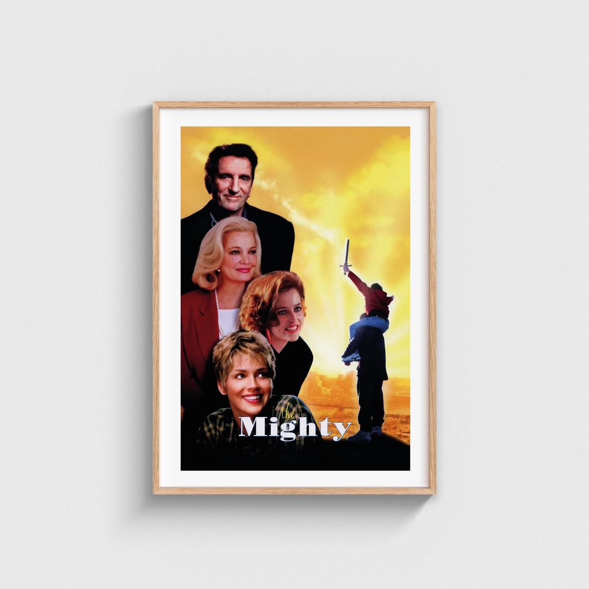 The Mighty film posteri, ahşap çerçeveli tablo