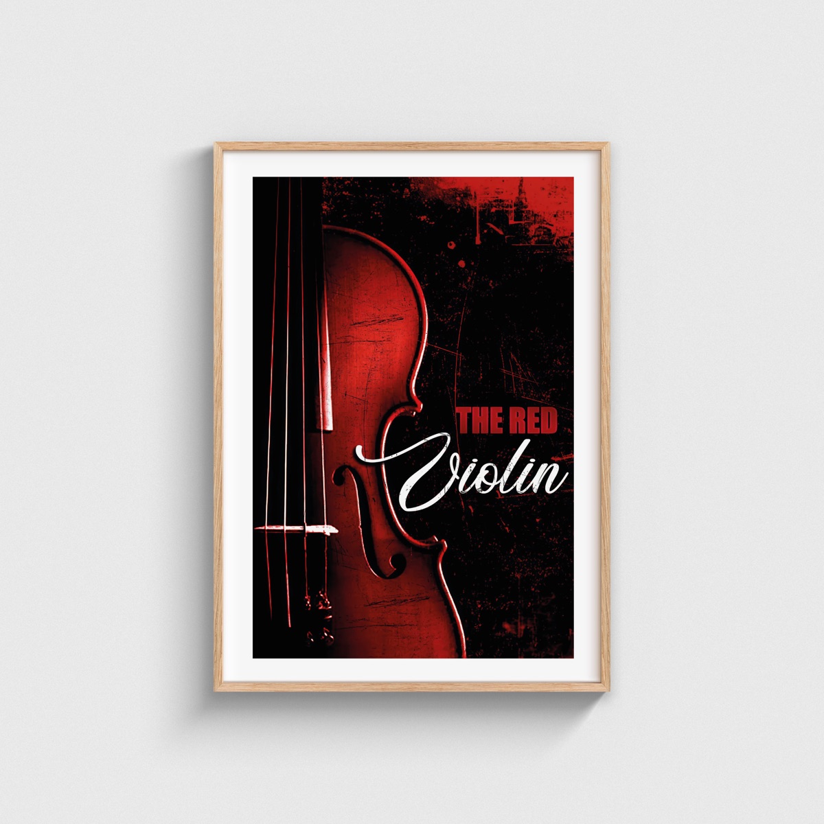 The Red Violin film posteri, ahşap çerçeveli tablo