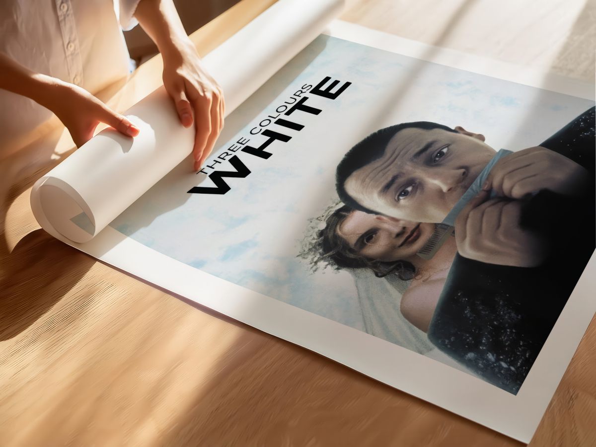 Three Colours: White (1994) Film Posteri, rulo yapılmış çerçevesiz poster