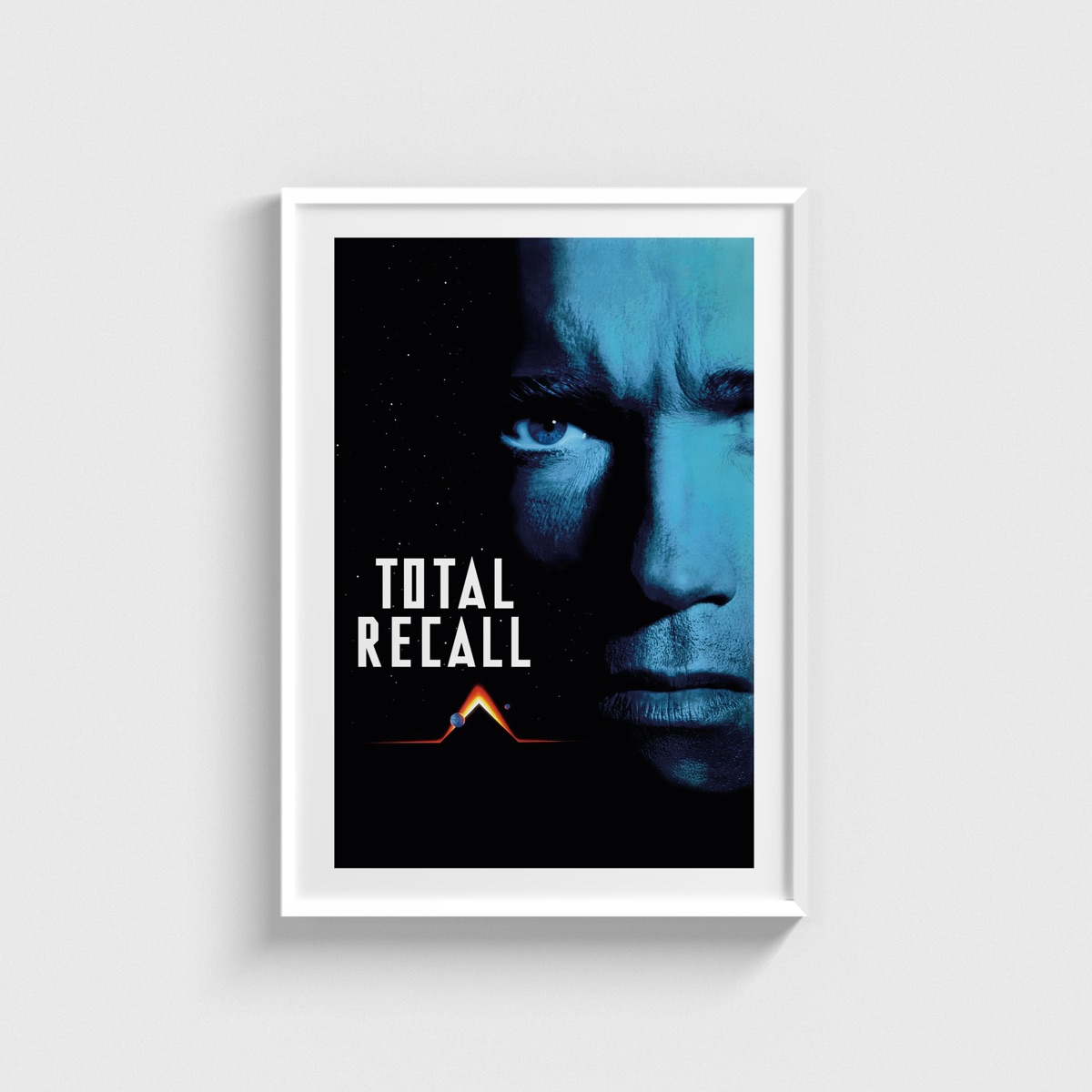 Total Recall film posteri, beyaz çerçeveli tablo