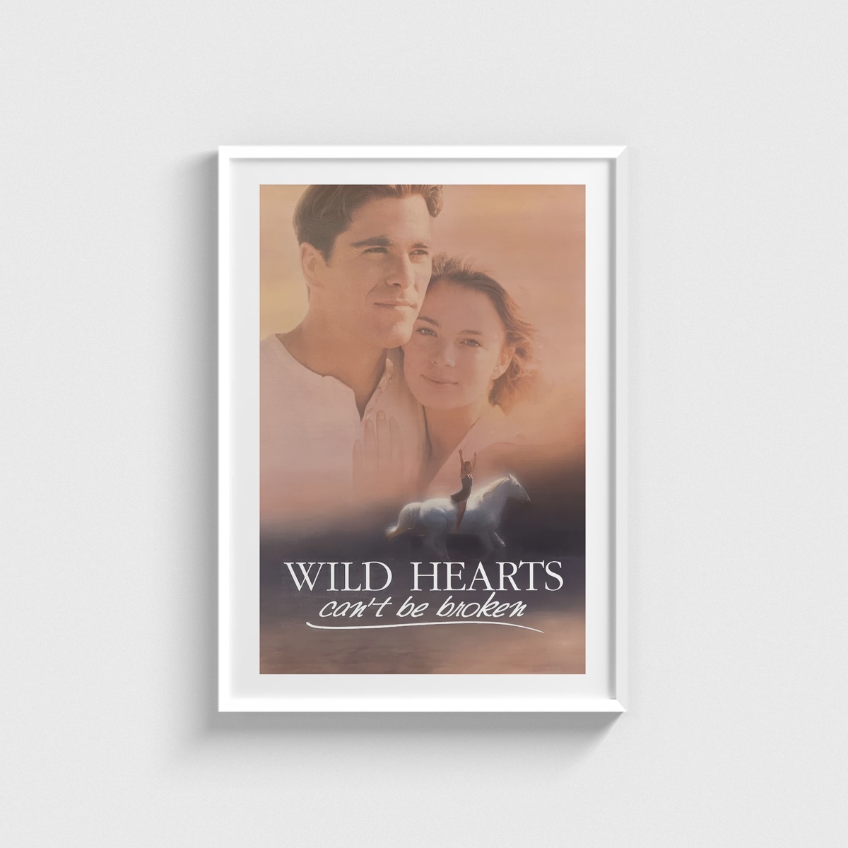 Wild Hearts Can't Be Broken film posteri, beyaz çerçeveli tablo