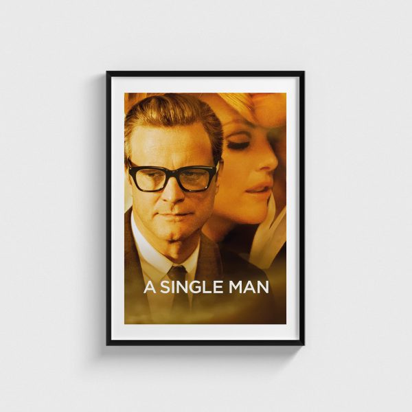 A Single Man film posteri, siyah çerçeveli tablo