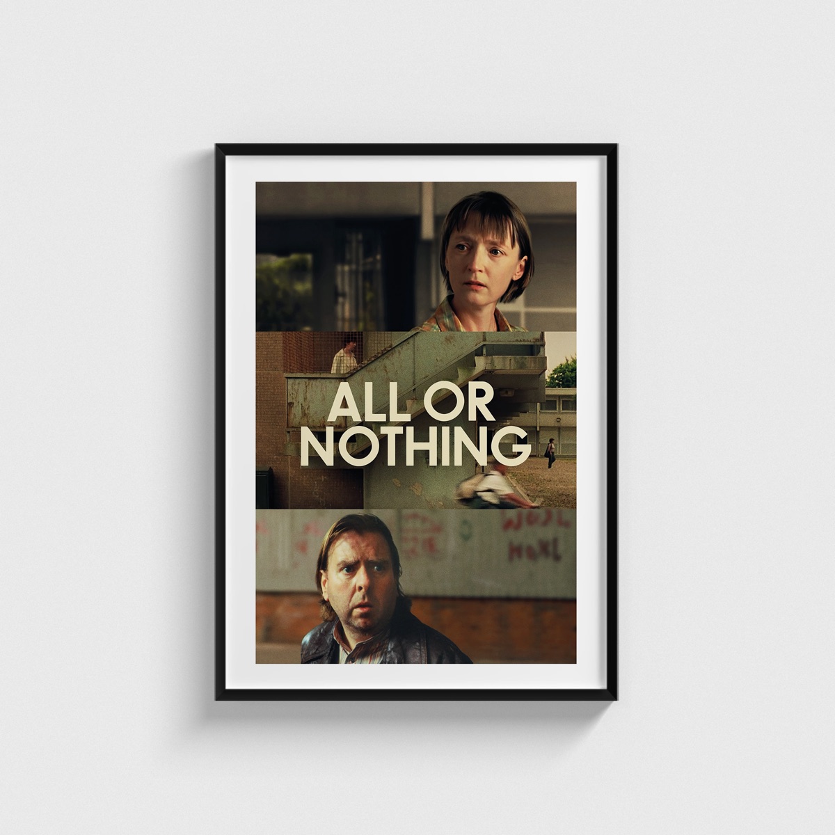 All or Nothing film posteri, siyah çerçeveli tablo