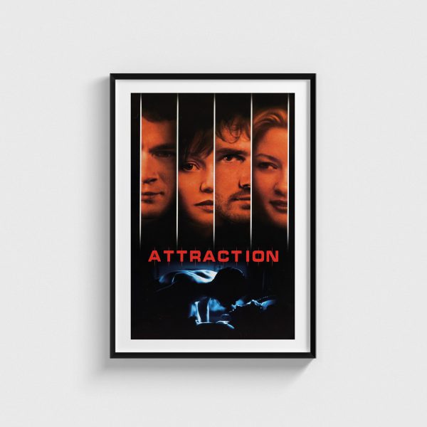 Attraction film posteri, siyah çerçeveli tablo