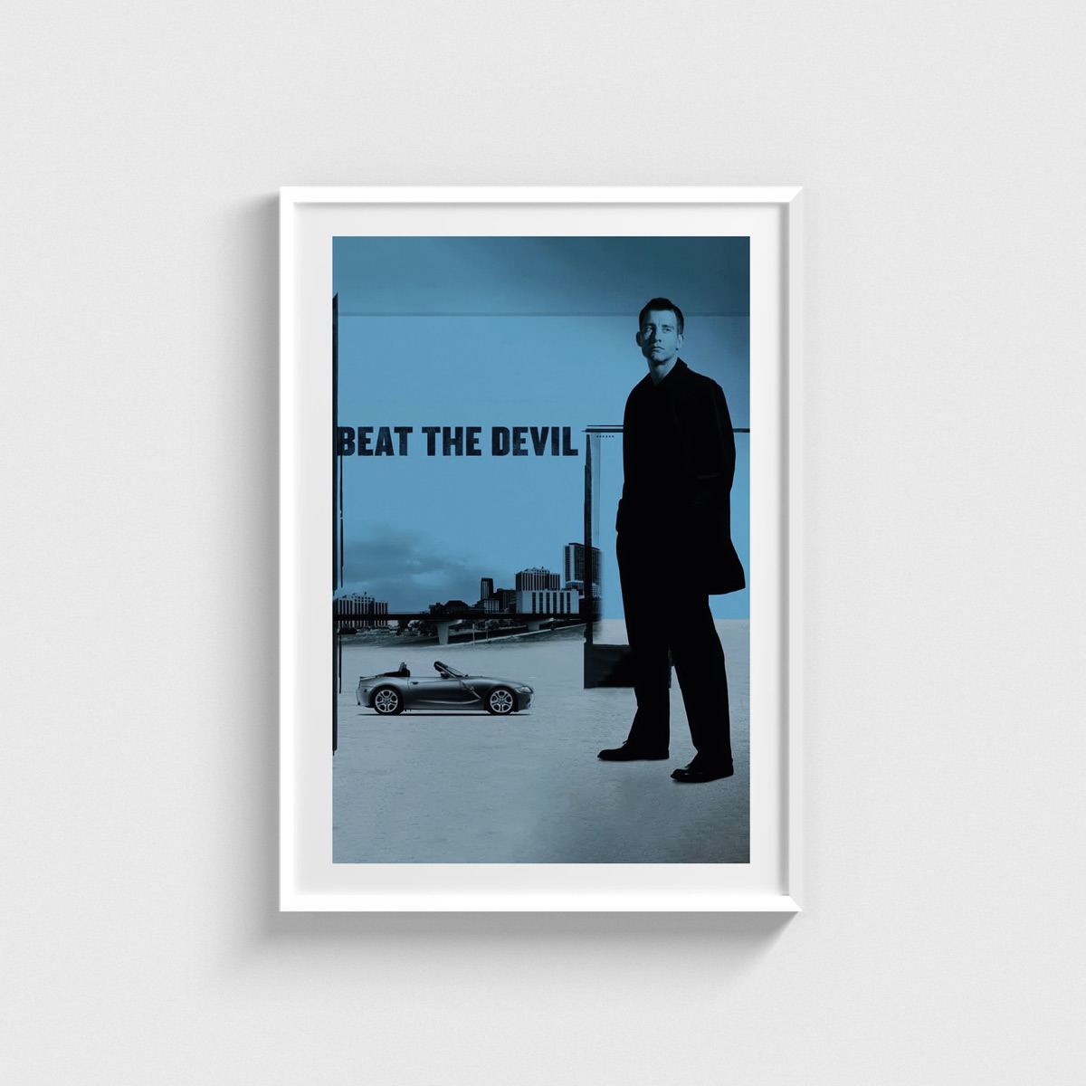 Beat the Devil film posteri, beyaz çerçeveli tablo